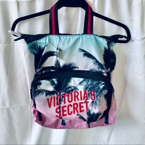 Victoria’s Secret Fold Up Palm Tree Backpack Tote